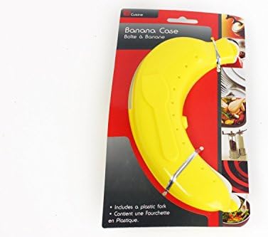 Plastic Banana Guard Protector Anti Bruising Case with Plastic Fork