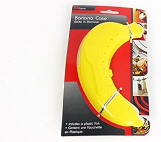 Plastic Banana Guard Protector Anti Bruising Case with Plastic Fork
