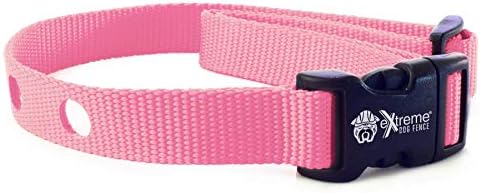 Extreme Dog Fence Dog Collar Replacement Strap - Pink - Compatible with Nearly All Brands and Models of Underground Dog Fences