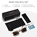 SUNGAIT Retro Rectangle Sunglasses Men’s Gold Chunky Square Shades Luxury Gifts Polarized UV400 Protection for Driving Outdoor (Brown & Gold Frame/Brown Lens)