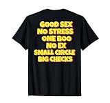 Good Sex No Stress One Boo Petit cercle à gros carreaux I On Back T-Shirt