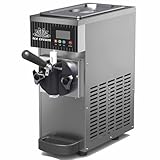 XDLYWUZIQ Gelatoio Soft per Uso Domestico, Resa 4-5 kg/H, con Preraffreddamento, Autopulizia, Pannello LCD, Macchina per Gelato Soft Monogusto Grey-BQL68