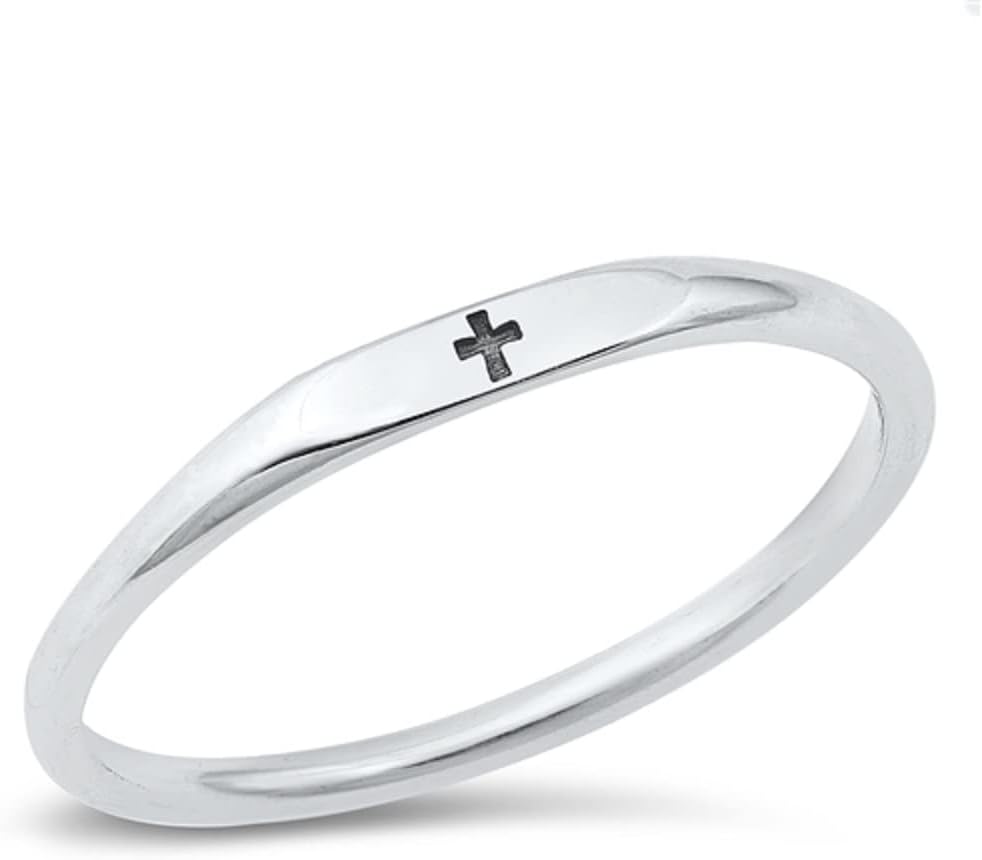 Sterling Silver Stackable Mini Signet Ring