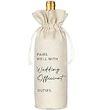 Socive Wedding Officiant Gift, Pairs Well with Wedding Officiant Wine Bag, Gifts for Pastor, Proposal Gift for Host, Drawstring Wine Bags