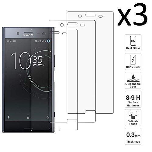 iGlobalmarket [Pack Ahorro - 3 Unidades] Protector de Pantalla Sony Xperia XZ Premium, Vidrio Templado, sin Burbujas, Alta Definicion, 9H Dureza, Resistente a Arañazos