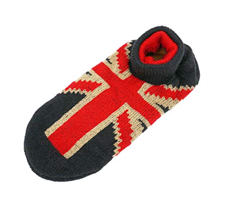 Elfjoy Women Girls Indoor Non-Slip Thick Fluffy Cozy National Flag Winter Crew Socks (British Flag) #TOP1