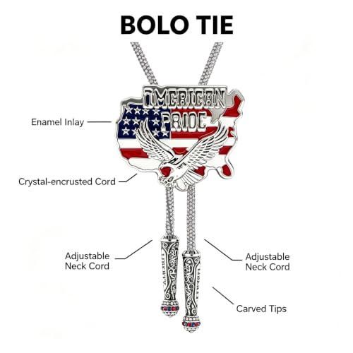 Image of GelConnie Bolo Ties for Men Women Western Cowboy Tie Mens Western Necklace Leather Necktie Gold Bolero Tie Cowboy Necklace