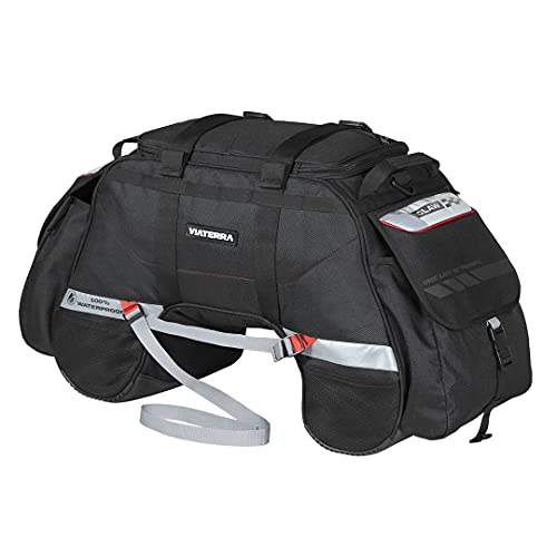 ViaTerra Claw 72L Waterproof Motorcycle Tail Bag Black