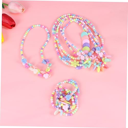 VALICLUD 18 Conjuntos De Colares De Pulseiras Coloridas Para Crianças Terno De Duas Peças Princesa I