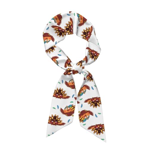 FYQZVI Thanksgiving Day Purse Scarf Handbags For Women Scarfs Bags Band Hair Neck Scarves Silky Long Thin Satin Headscarf Fashion