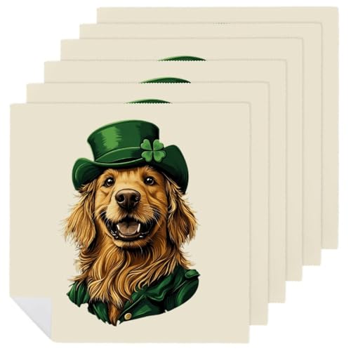 Servilletas de tela reutilizables de perro Retriever para mesa de cocina 2