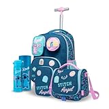 Kit Mochila Stitch Disney Ampla Garrafa Estojo Lancheira