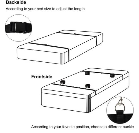 Set letto nero, ritenuta in nylon, aprire entrambe le mani e i piedi con accessori