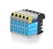 Produktbild 5x cyan XL Druckerpatronen (LC-121C/LC-123C) kompatibel zu BROTHER mit CHIP für Brother DCP-J752DW MFC-J870DW J6920 DW J4110 DW J4410 DW J4510 DW J4610 DW J4710 DW