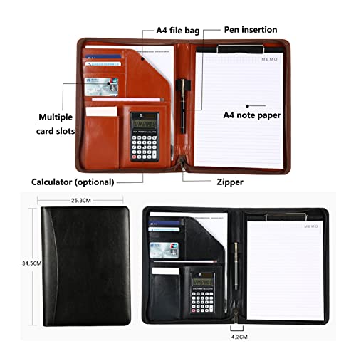 Porte-document A4 organiseur de documents portefeuille avec bloc-notes