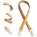 jiesinlov Genuine Vachetta Leather Replacement Straps Purse Shoulder short Strap conversion kit for Graceful tote soft speedy Alma And Dauphine Bags Brown (W0.7in,L25.6in-Beeswax)