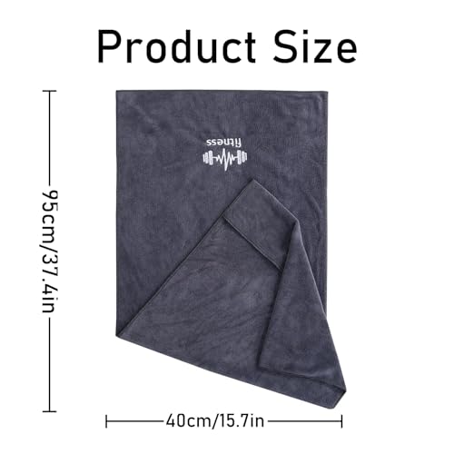Txmyxgs Serviette De Fitness,Serviette De Sport, De Refroidissement Instantané, De Sport en Microfibre pour La Peau pour Yoga, Entraînement (Grey) – Image 3