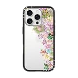 【Amazon.co.jp限定】CASETiFY コンパクト iPhone 16 Pro ケース [薄型軽量/耐衝撃/米軍MIL規格] - MY SUCCULENT GARDEN PEACH - クリア ブラック