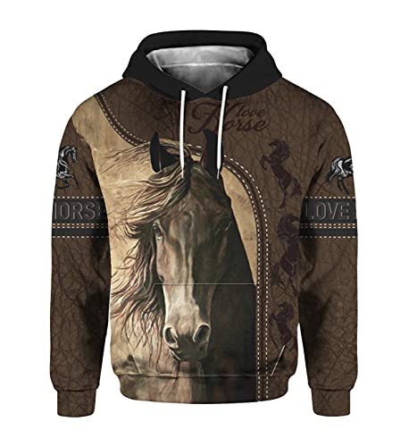 Love Horse 3D Printed Hoodies | Hoodies For Men | Hoodies For Women | Unisex 3D Hoodies | For Men & Women | XS-5XL | HT1065