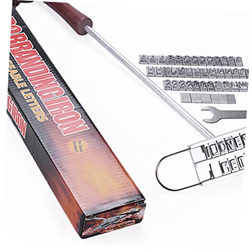 Set de hierro para marcar BBQ de aluminio con letras miniatura 4