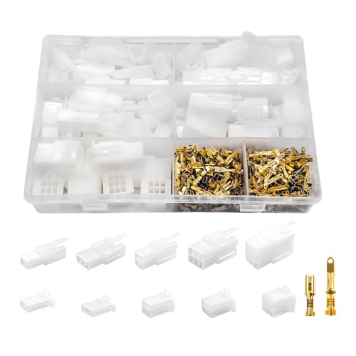 ZNDAW 432PCS Electrical Wire Connectors Kit, 2.8mm 2 3 4 6 9 Pin Male & Female Socket Plug Housing Terminals, Pin Header Crimp Wire Terminals Connector for Motorcycle Car Bike Boat