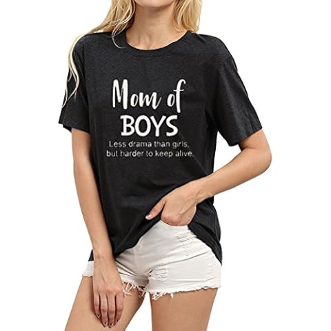 OUNAR Casual Letter Print T-Shirt for Women Cover