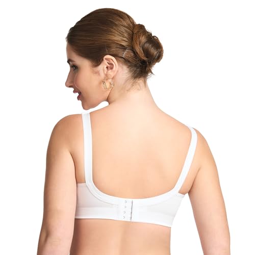 Image of TRYLO Riza T-FIT Women's Non-Padded,Non-Wired,Full Coverage,Seamless 100% Cotton Feel Fabric Bra Available in Multicolor