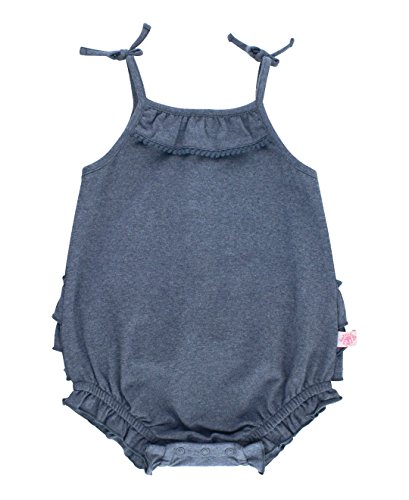 Rufflebutts® Baby/Toddler Girls Faux Denim Pom Pom Bubble Romper - 3-6M #TOP16
