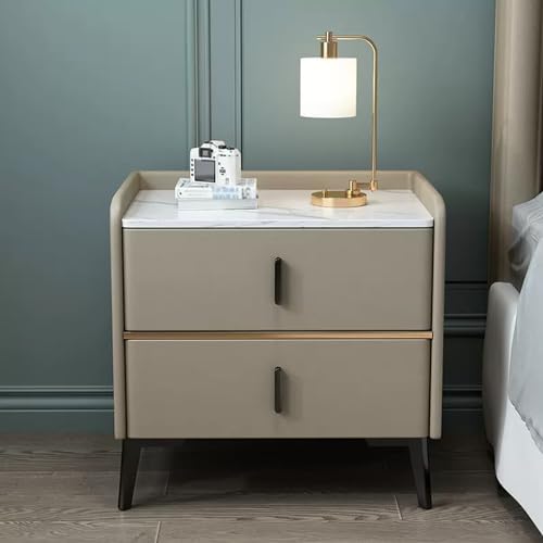 Tavolino Comodino con Cassetto In Legno Massello,comodino Camera Da Letto Moderno,comodini Controsoffitti In Ardesia,Gambe Dell'armadio In Metallo ( Color : 8 , Size : 35x35x52cm/13.7x13.7x20.4in )