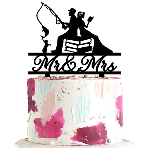 Gone Fishing Wedding Cake Topper