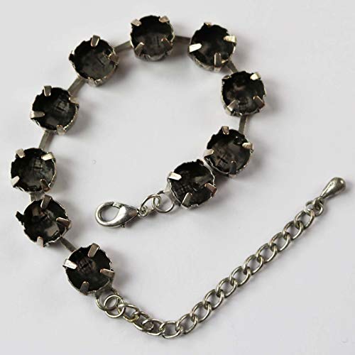 Pulsera 17-24 CM 10 Garras Redondas SS45 10 MM - Baño Plata Antigua Cover