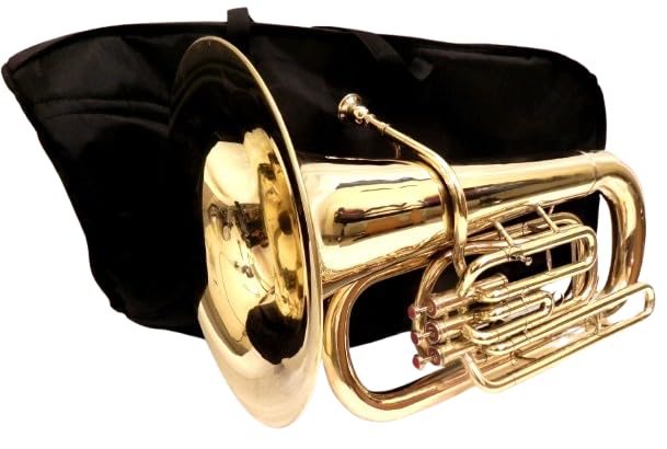 HAHAPA Eb Flat Tuba, Pure Brass, Gold Polish, Hard Case Box with Mouthpiece