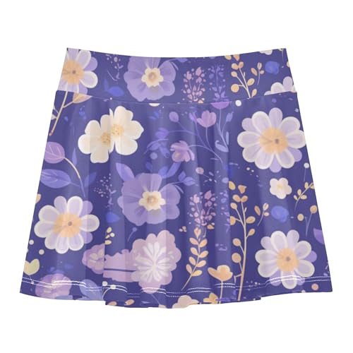 Athletic Skirts for Girls with Shorts Flowy Skort for Little Girl Pleated Skirt for Kids with Pockets