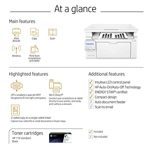 Hp Laserjet Pro M130Nw All-In-One Wireless Laser Printer, Works With Alexa (G3Q58A). Replaces Hp M125Nw Laser Printer #TOP6