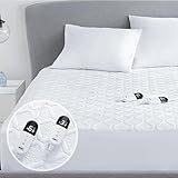 King Size Heated Mattress Pad - Degrees of Comfort Electric Bed Warmer with Dual Controllers, 6 Heating Levels, 10-Hour Auto Shut-Off, Breathable Air-Layer, 78"x80"