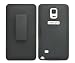 Galaxy Note 4 Case - Belt Clip Holster Cover Shell Kickstand Horizontal Ribbed Design Black New, Samsung Galaxy Note 4