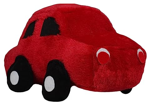 Image of Tickles Car Soft Stuffed Plush Toy for Kids Birthday Gifts, Room (Color: Red Size: 26 cm)