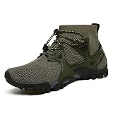DEBAIJIA Herren Aquaschuhe Watschuhe Arfußschuhe Wasserschuhe Badeschuhe Strandschuhe Surfschuhe Schwimmschuhe 44 EU Grün (Etikettengröße 44)