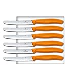 Victorinox 6 cuchillos de mesa Swiss Classic (6 unidades, naranja)