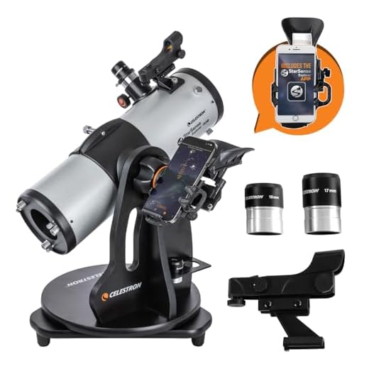 Celestron 22480 StarSense Explorer 114 mm Tisch-Dobson-Teleskop mit Smartphone-App-Unterstützung Funktioniert mit der StarSense-App – kompatibel mit iOS/Android