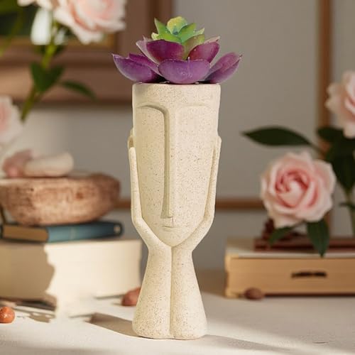 Pot fleur résine mini format pour petite plante grasse sans encombre