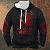 Duohropke Mens Halloween Hoodie I'm Ok It's Not My Blood Printed Casual Long Sleeve Sweatshirt Soft Printed Shirt Men Winter Sweatshirt Top Women Elegant Sexy Hoodie, black, L #1