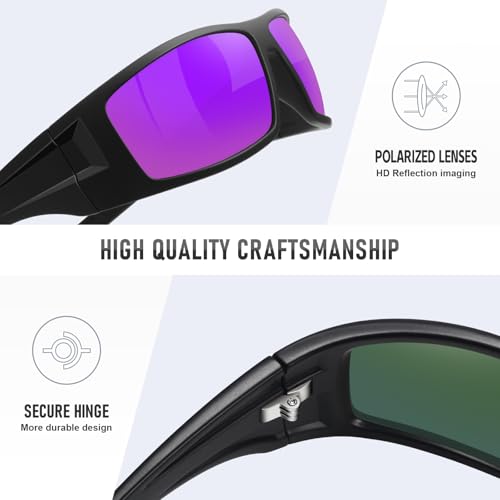 Image of Polarized Sports Sunglasses for Men Women,Driving Fishing