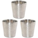 FRCOLOR 3 Stücke Hause Männlich Schaum Rasieren Metall Design Tasse Creme Verwenden Halter Männer Schüsseln Täglich Nass Sprudelnder Becher Unzerbrechlich Glatt Silber Salon Behälter