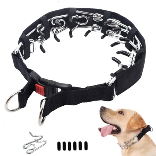 Collar de entrenamiento, cadena ajustable para perro, círculo de artículos, adecuado para el collar de entrenamiento de perros grandes (M)