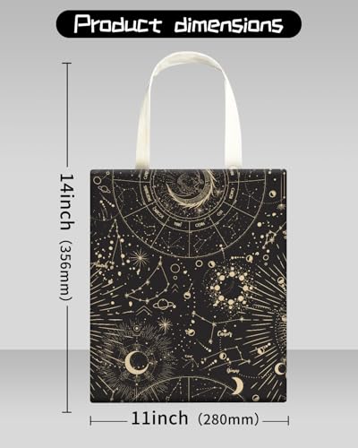 Image of Car Trash Can, Seat Back Hanging Car Trash Bag, Cute Canvas Car Garbage Bag, Essential Car Trash Bin Car Organizers Sun and Moon