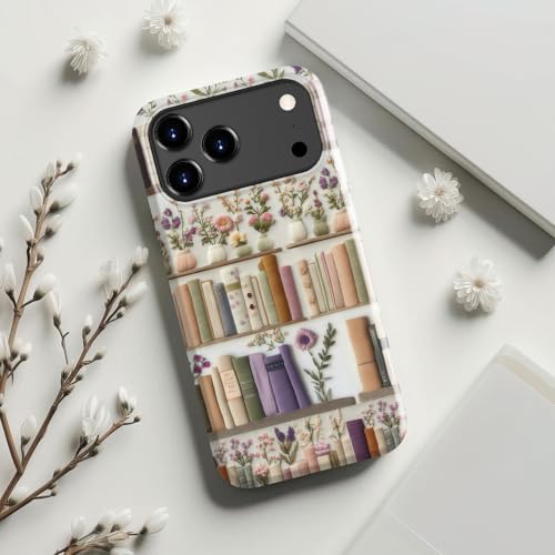Coque iPhone 17 Pro mignonne motif bibliothèque au café - 4