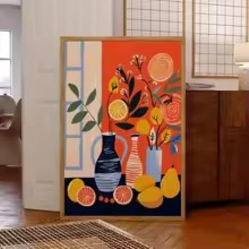 Peinture baies oranges et citrons pour illuminer un mur sombre