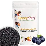 Gefriergetrocknete Wilde Heidelbeeren 70g - Gefriergetrocknete Früchte - Trockenfrüchte Gefriergetrocknet - Gefriergetrocknete Blaubeeren zum Backen, Kuchendekoration, Snacks, Müsli, Desserts