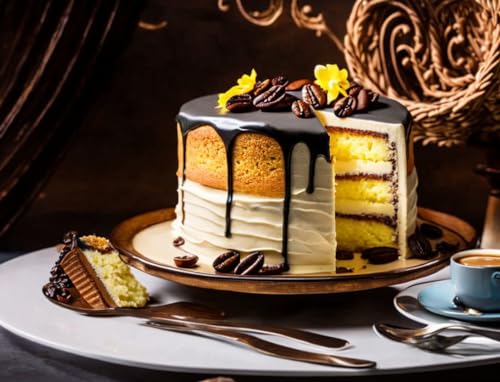 Gâteau à la vanille tableau sur toile déco cuisine et salle à manger GerRit